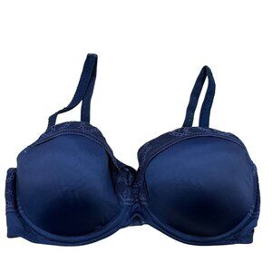 PrimaDonna Twist Navy Lace Trim Underwire Bra Size 34E